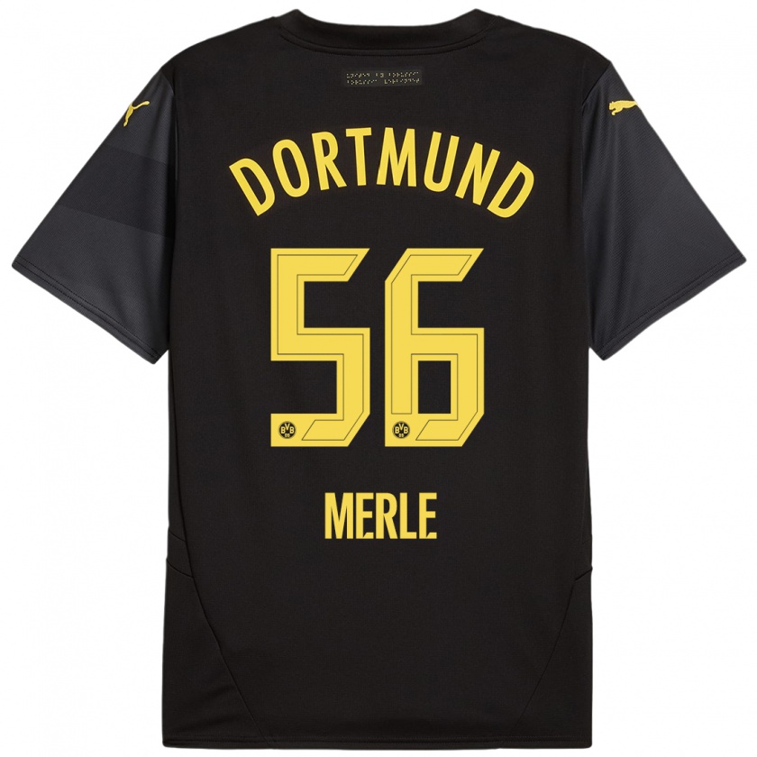 Kandiny Uomo Maglia Albers Merle #56 Nero Giallo Kit Gara Away 2024/25 Maglietta