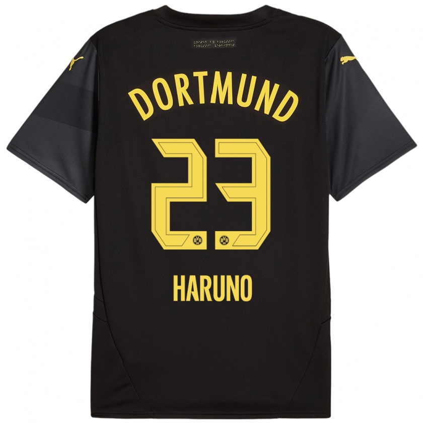 Kandiny Uomo Maglia Sasaki Haruno #23 Nero Giallo Kit Gara Away 2024/25 Maglietta