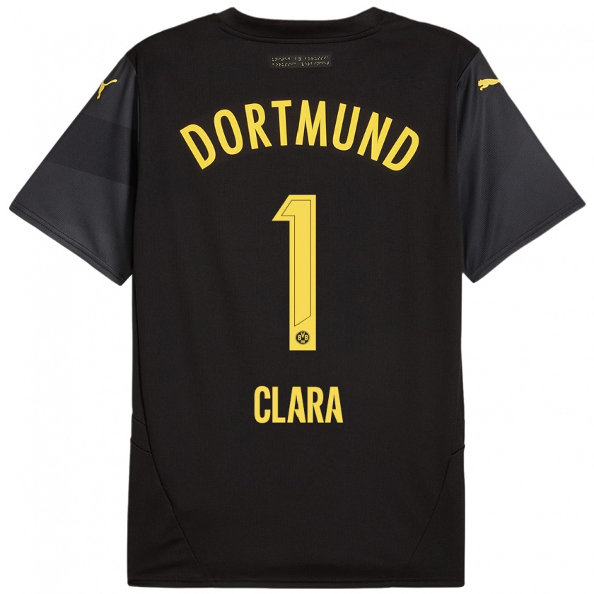 Kandiny Uomo Maglia Woltering Clara #1 Nero Giallo Kit Gara Away 2024/25 Maglietta