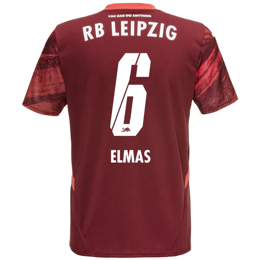 Kandiny Heren Eljif Elmas #6 Bordeauxrood Uitshirt Uittenue 2024/25 T-Shirt