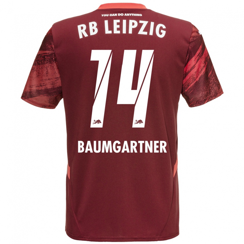 Kandiny Hombre Camiseta Christoph Baumgartner #14 Borgoña 2ª Equipación 2024/25 La Camisa