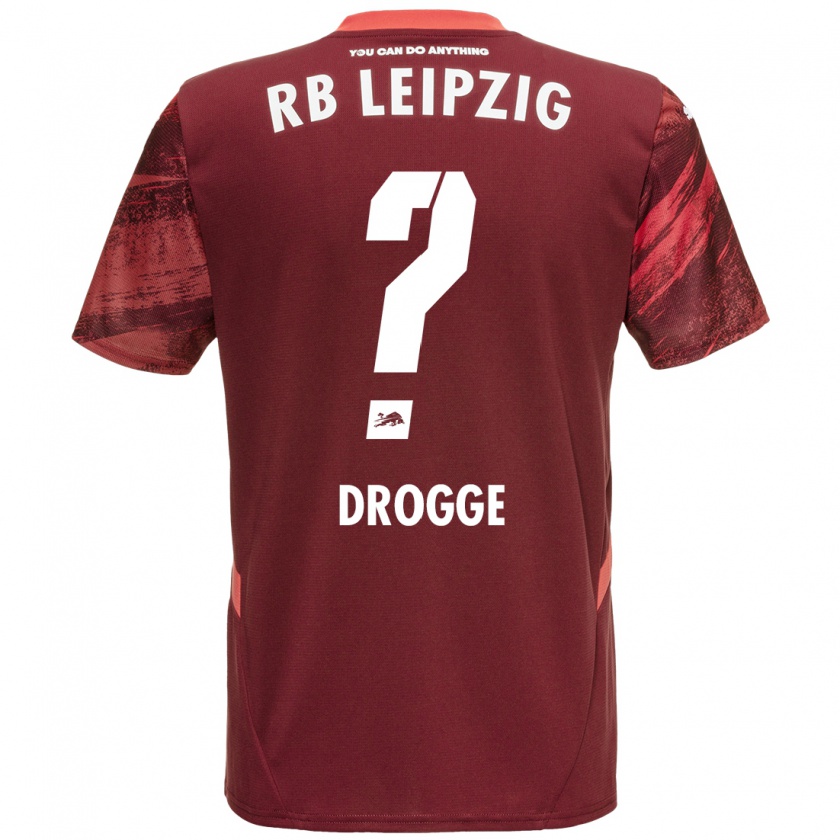 Kandiny Uomo Maglia Lennert Drogge #0 Borgogna Kit Gara Away 2024/25 Maglietta