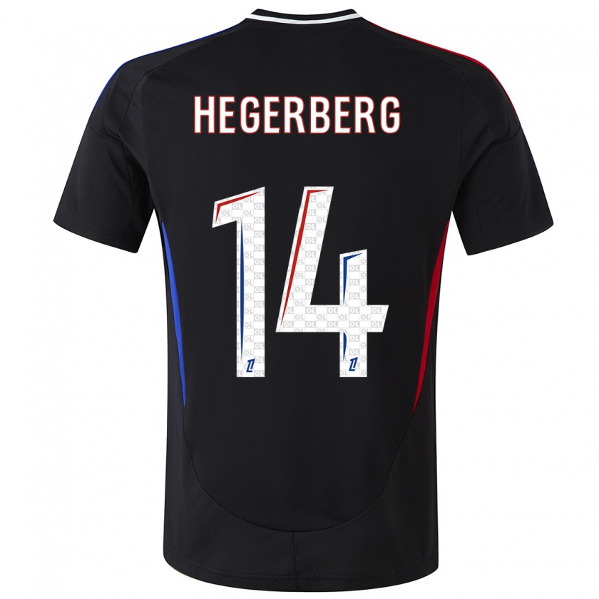 Kandiny Heren Ada Hegerberg #14 Zwart Uitshirt Uittenue 2024/25 T-Shirt