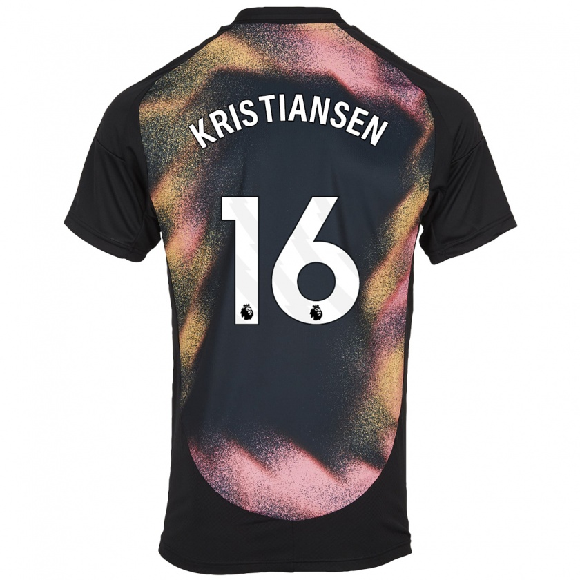 Kandiny Heren Victor Kristiansen #16 Zwart Wit Uitshirt Uittenue 2024/25 T-Shirt