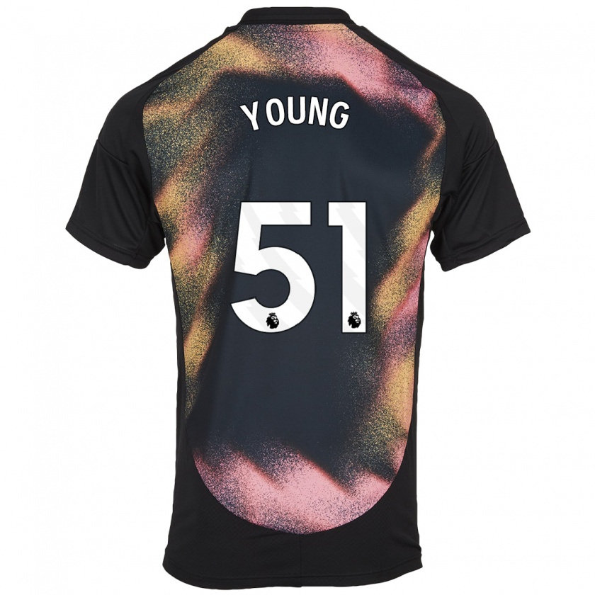 Kandiny Uomo Maglia Brad Young #51 Nero Bianco Kit Gara Away 2024/25 Maglietta