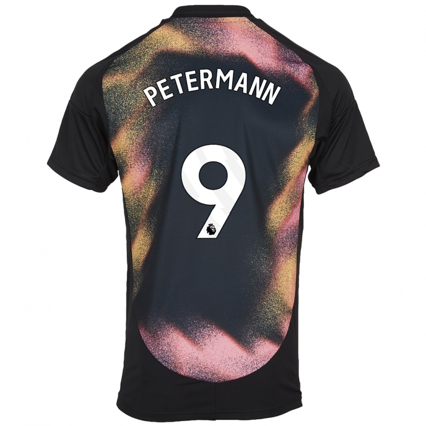 Kandiny Uomo Maglia Lena Petermann #9 Nero Bianco Kit Gara Away 2024/25 Maglietta