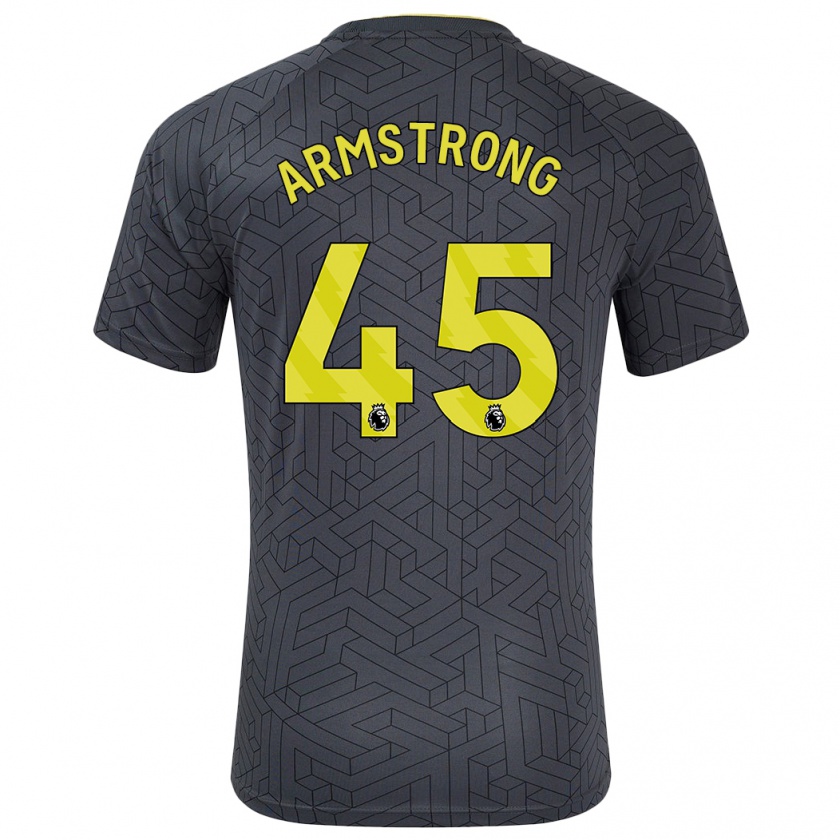 Kandiny Heren Harrison Armstrong #45 Zwart Geel Uitshirt Uittenue 2024/25 T-Shirt