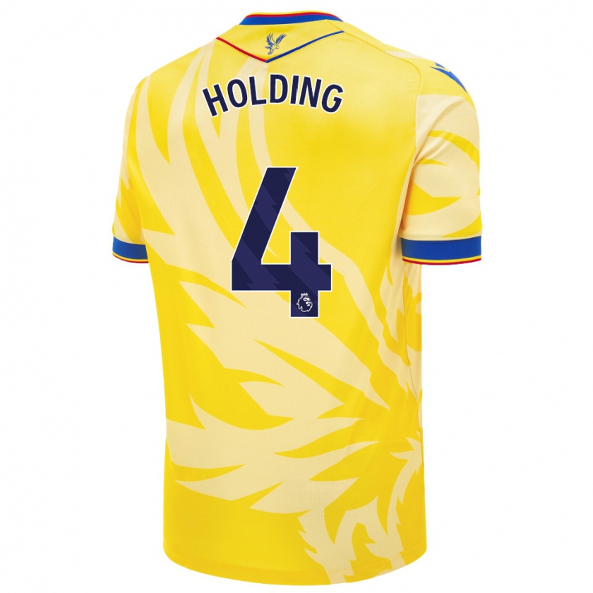 Kandiny Hombre Camiseta Rob Holding #4 Amarillo 2ª Equipación 2024/25 La Camisa