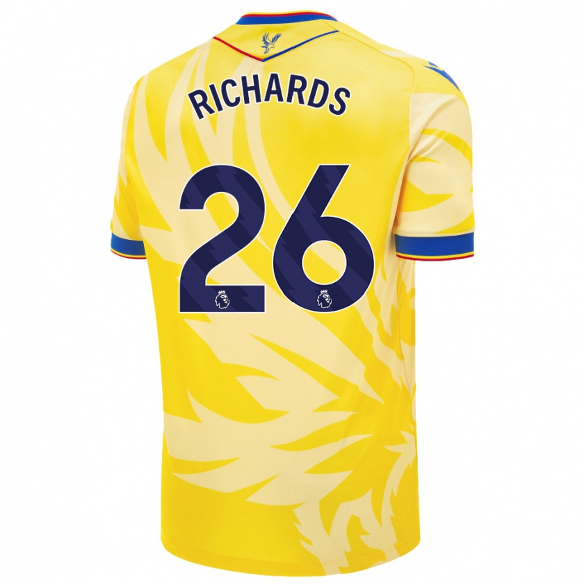 Kandiny Uomo Maglia Chris Richards #26 Giallo Kit Gara Away 2024/25 Maglietta