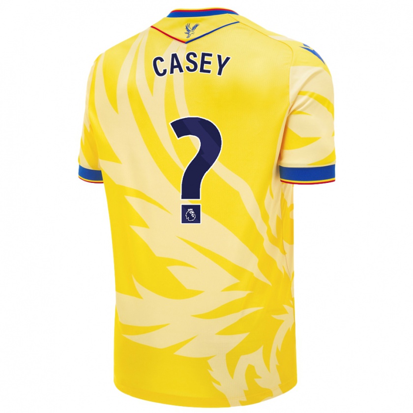 Kandiny Hombre Camiseta Benjamin Casey #0 Amarillo 2ª Equipación 2024/25 La Camisa