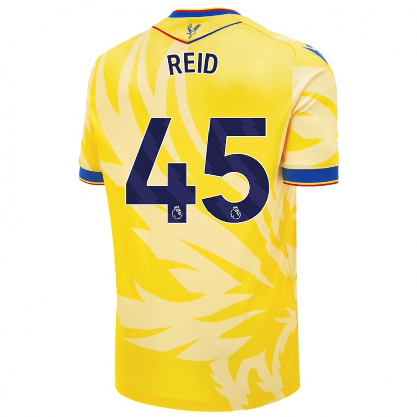 Kandiny Uomo Maglia Dylan Reid #45 Giallo Kit Gara Away 2024/25 Maglietta