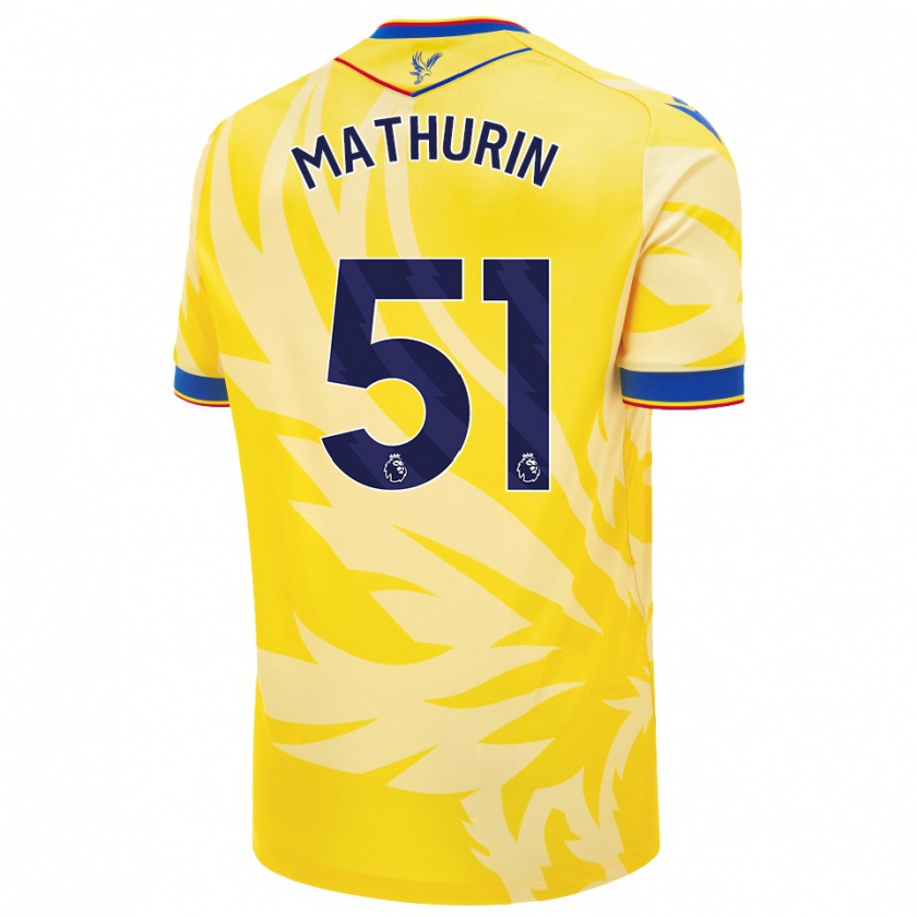 Kandiny Heren Roshaun Mathurin #51 Geel Uitshirt Uittenue 2024/25 T-Shirt