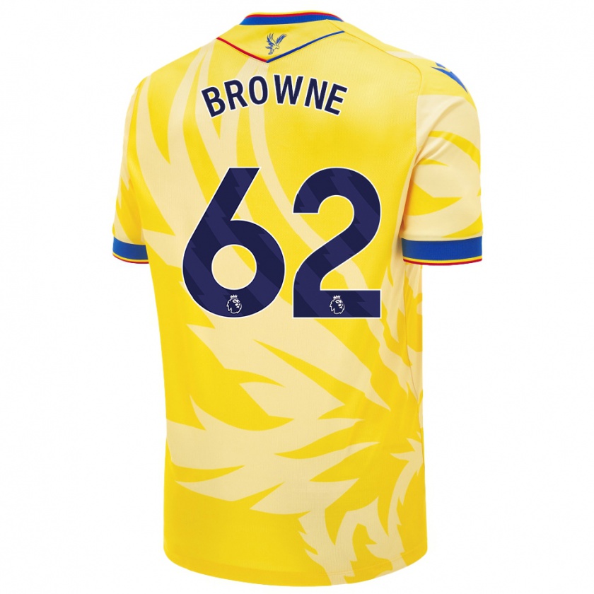 Kandiny Heren Luke Browne #62 Geel Uitshirt Uittenue 2024/25 T-Shirt België