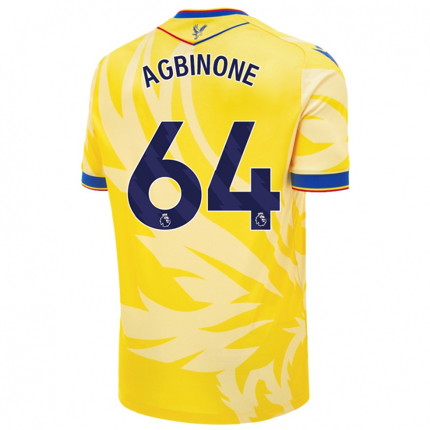 Kandiny Hombre Camiseta Asher Agbinone #64 Amarillo 2ª Equipación 2024/25 La Camisa México