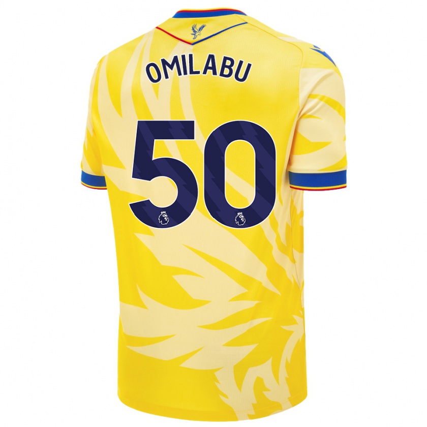 Kandiny Uomo Maglia David Omilabu #50 Giallo Kit Gara Away 2024/25 Maglietta