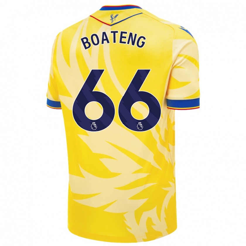 Kandiny Hombre Camiseta David Boateng #66 Amarillo 2ª Equipación 2024/25 La Camisa