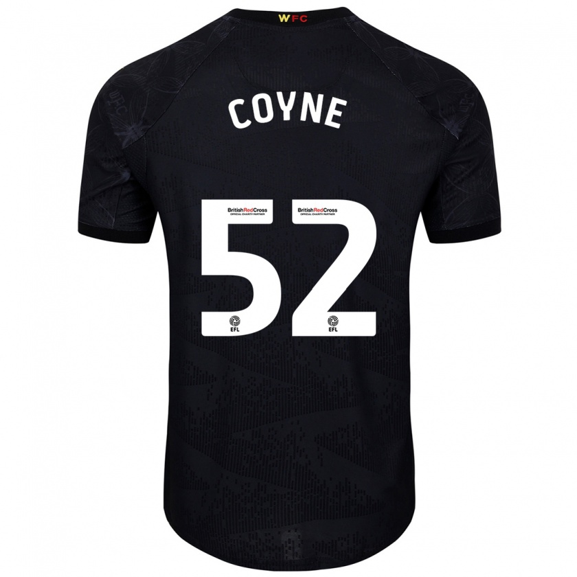 Kandiny Herren Aidan Coyne #52 Schwarz Weiß Auswärtstrikot Trikot 2024/25 T-Shirt Österreich