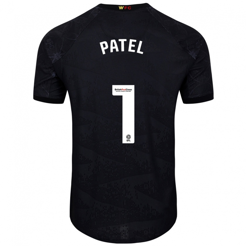 Kandiny Hombre Camiseta Safia Middleton-Patel #1 Negro Blanco 2ª Equipación 2024/25 La Camisa