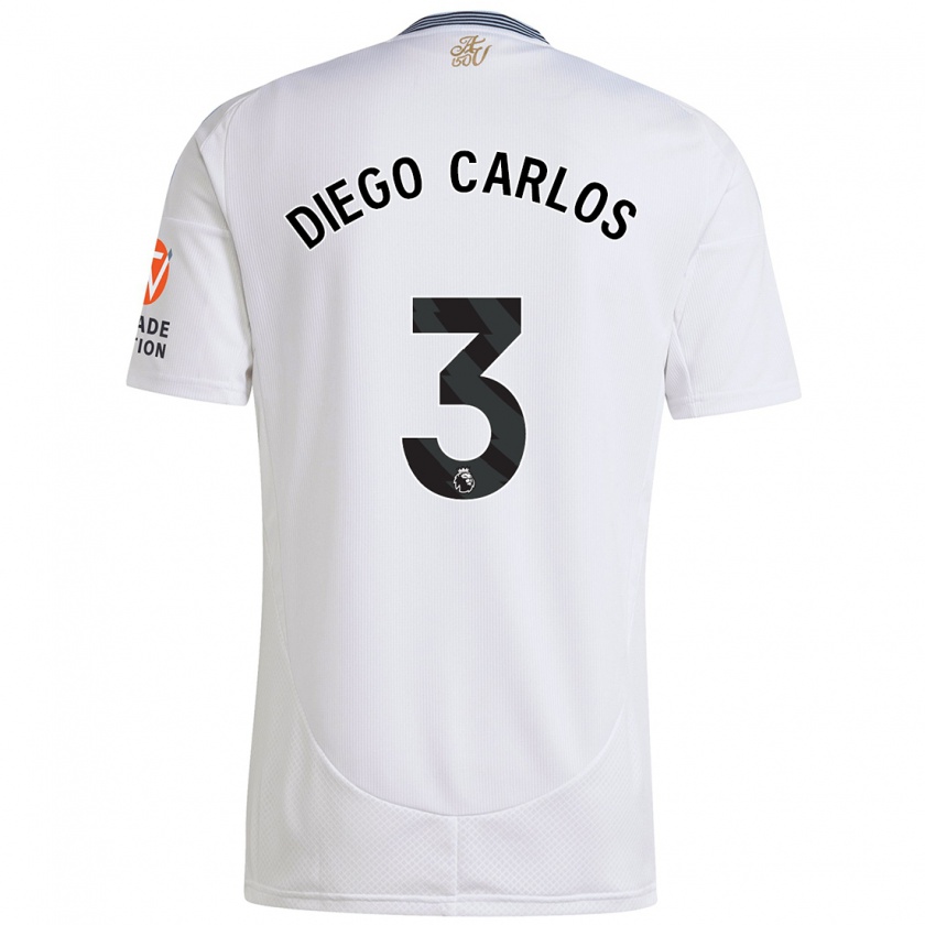 Kandiny Herren Diego Carlos #3 Weiß Auswärtstrikot Trikot 2024/25 T-Shirt Österreich