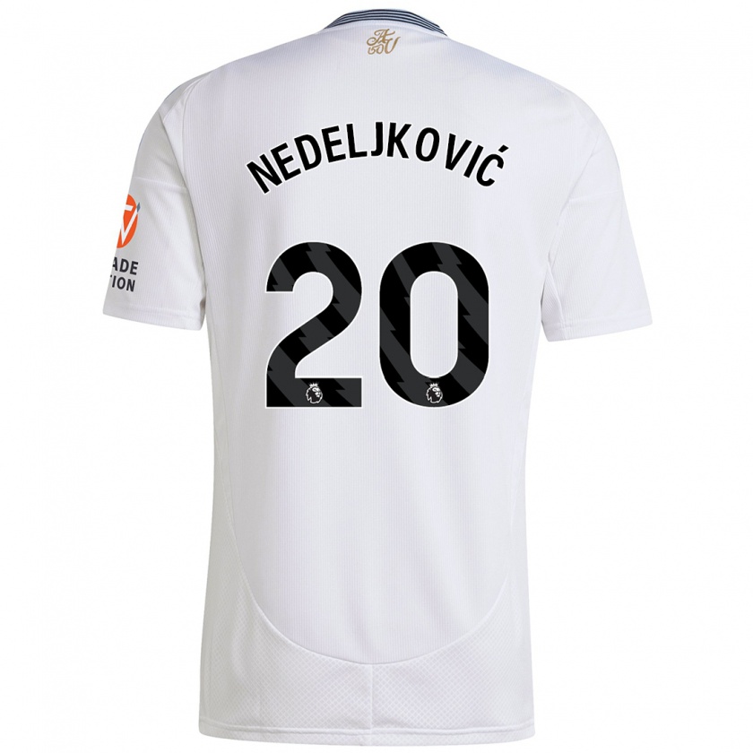 Kandiny Heren Kosta Nedeljkovic #20 Wit Uitshirt Uittenue 2024/25 T-Shirt België