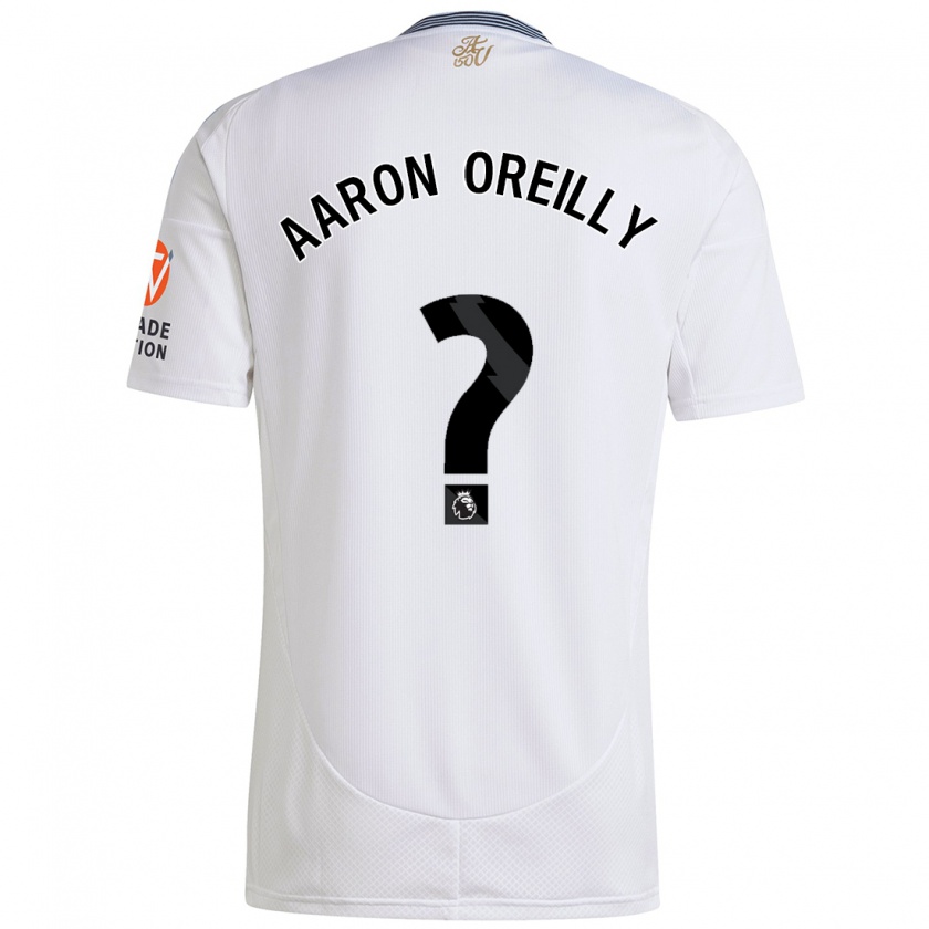 Kandiny Uomo Maglia Aaron Oreilly #0 Bianco Kit Gara Away 2024/25 Maglietta