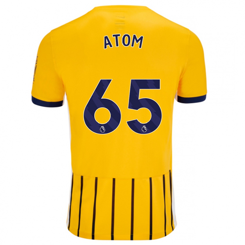 Kandiny Herren Noel Atom #65 Gold Blau Nadelstreifen Auswärtstrikot Trikot 2024/25 T-Shirt Österreich