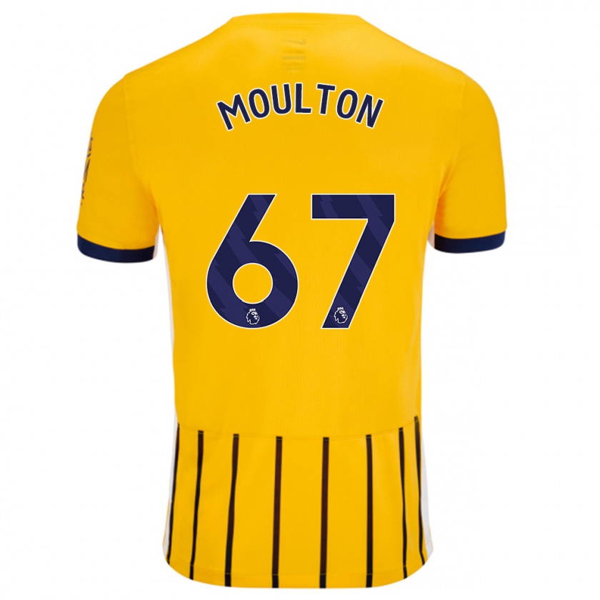 Kandiny Heren Remiero Moulton #67 Goud Blauw Krijtstrepen Uitshirt Uittenue 2024/25 T-Shirt België