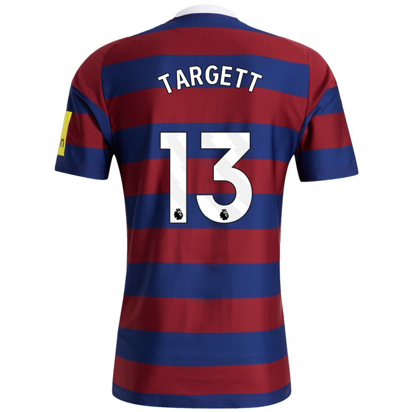 Kandiny Uomo Maglia Matt Targett #13 Borgogna Blu Navy Kit Gara Away 2024/25 Maglietta