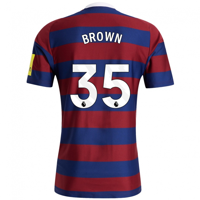 Kandiny Heren Will Brown #35 Bordeauxrood Marineblauw Uitshirt Uittenue 2024/25 T-Shirt