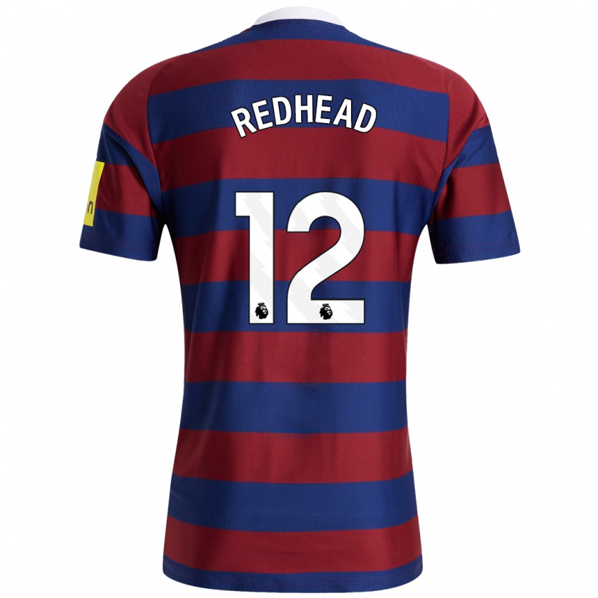 Kandiny Heren Cara Milne-Redhead #12 Bordeauxrood Marineblauw Uitshirt Uittenue 2024/25 T-Shirt