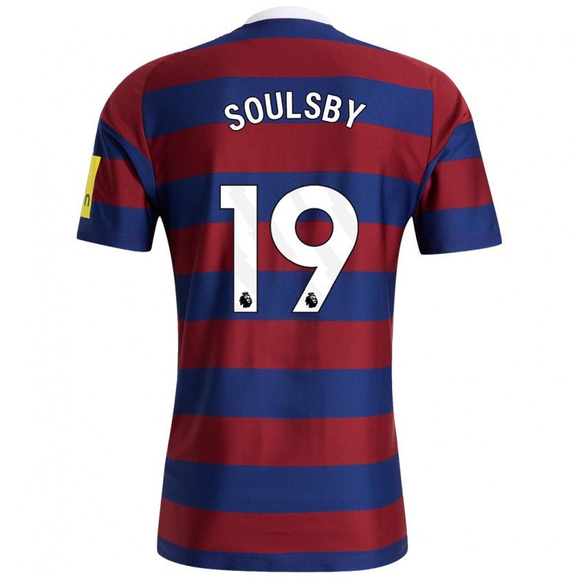 Kandiny Uomo Maglia Anna Soulsby #19 Borgogna Blu Navy Kit Gara Away 2024/25 Maglietta