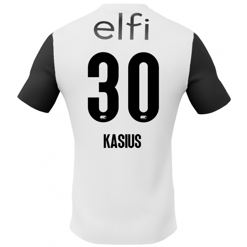 Kandiny Hombre Camiseta Denso Kasius #30 Blanco Negro 2ª Equipación 2024/25 La Camisa México