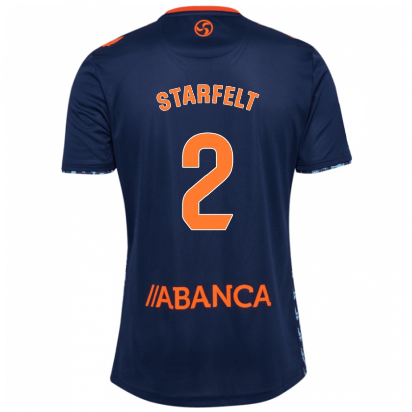 Kandiny Uomo Maglia Carl Starfelt #2 Blu Navy Kit Gara Away 2024/25 Maglietta