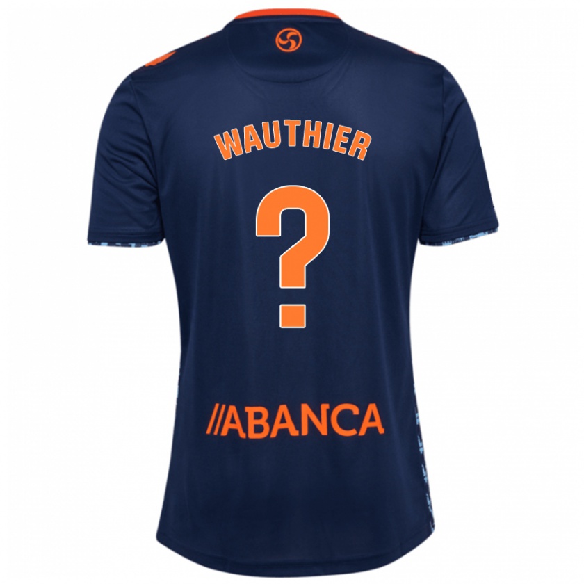 Kandiny Uomo Maglia Hugo Wauthier #0 Blu Navy Kit Gara Away 2024/25 Maglietta