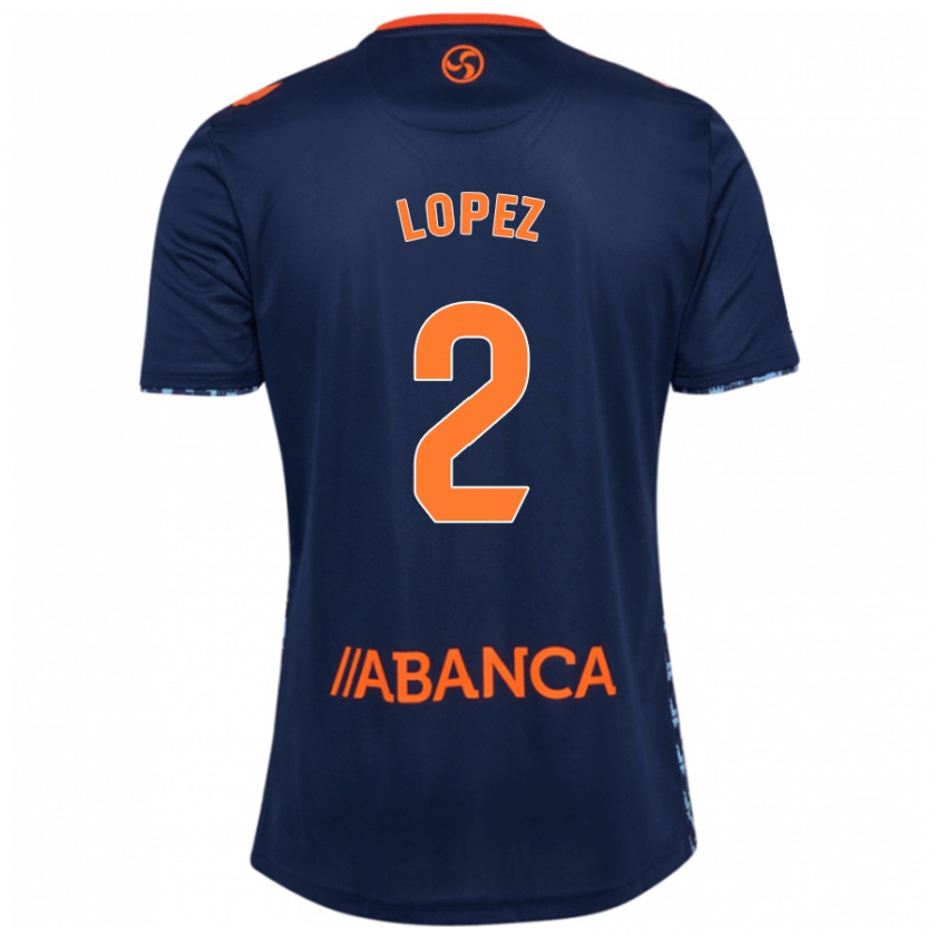 Kandiny Hombre Camiseta Iván López #2 Azul Marino 2ª Equipación 2024/25 La Camisa