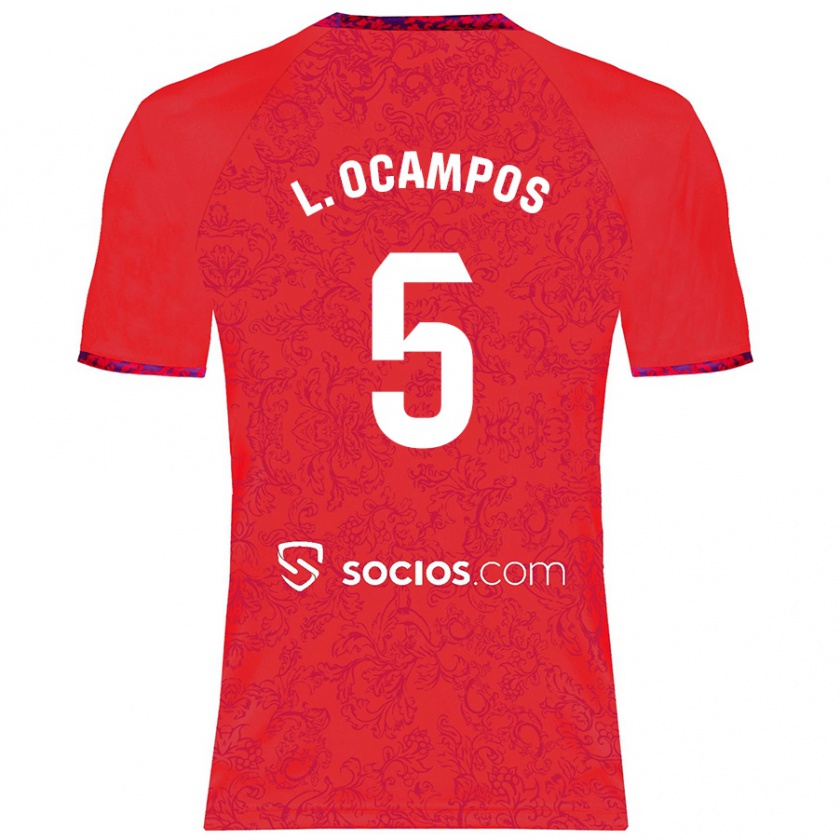 Kandiny Heren Lucas Ocampos #5 Rood Uitshirt Uittenue 2024/25 T-Shirt