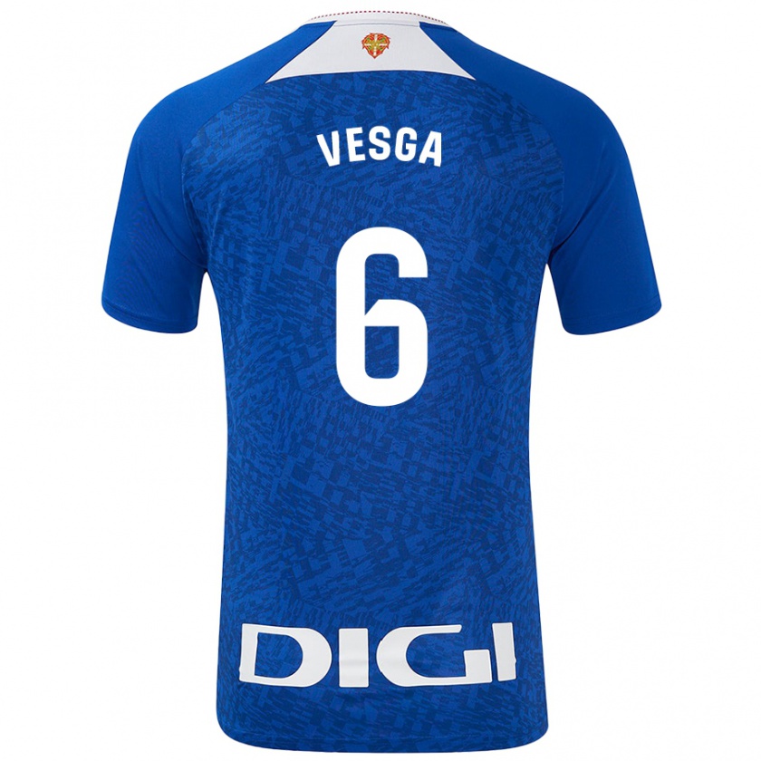 Kandiny Uomo Maglia Mikel Vesga #6 Blu Royal Kit Gara Away 2024/25 Maglietta