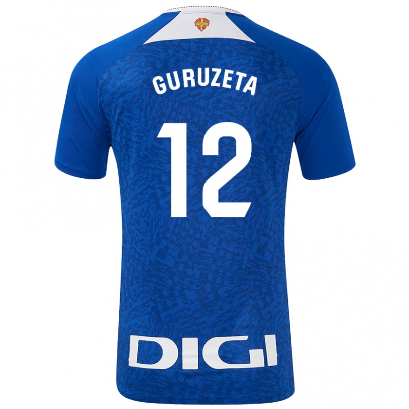 Kandiny Uomo Maglia Gorka Guruzeta #12 Blu Royal Kit Gara Away 2024/25 Maglietta