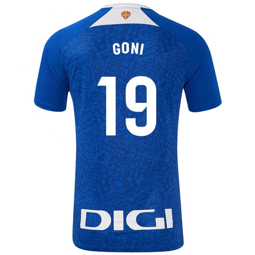 Kandiny Hombre Camiseta Marcos Goñi #19 Azul Real 2ª Equipación 2024/25 La Camisa México