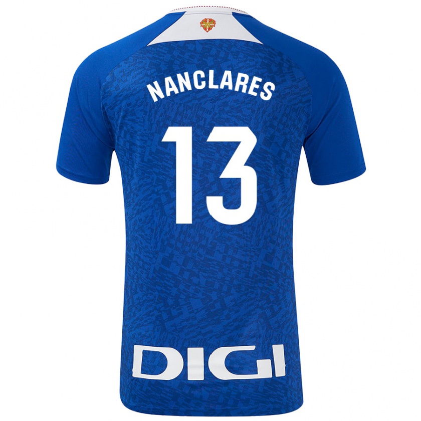 Kandiny Hombre Camiseta Adriana Nanclares #13 Azul Real 2ª Equipación 2024/25 La Camisa México