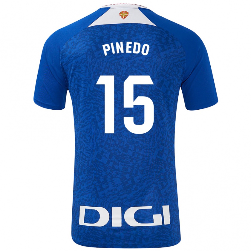 Kandiny Hombre Camiseta Clara Pinedo Castresana #15 Azul Real 2ª Equipación 2024/25 La Camisa México