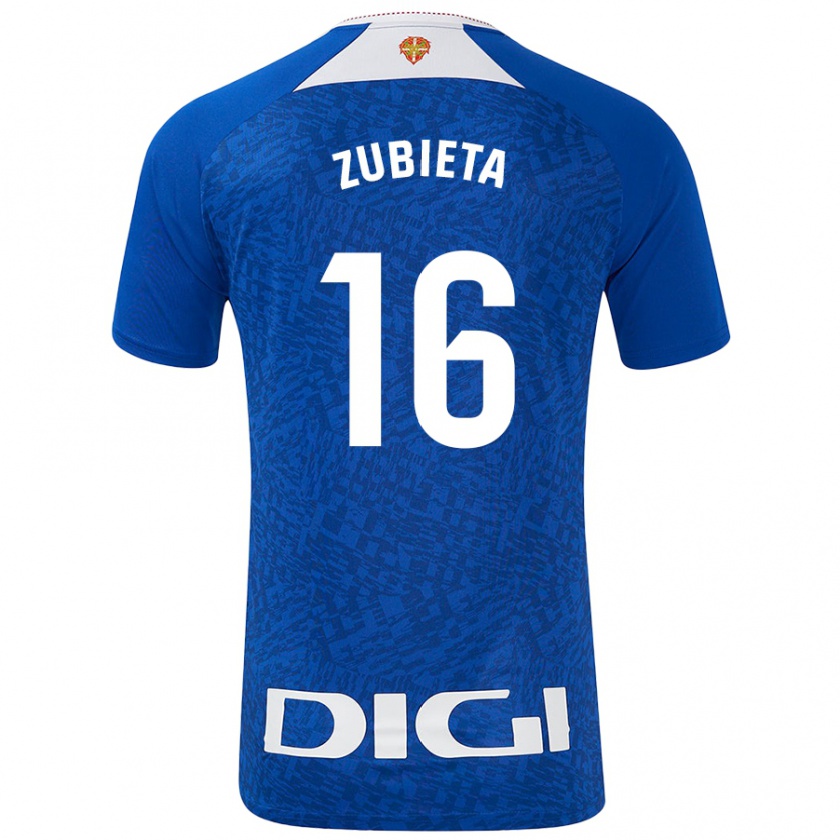 Kandiny Uomo Maglia Maite Zubieta #16 Blu Royal Kit Gara Away 2024/25 Maglietta