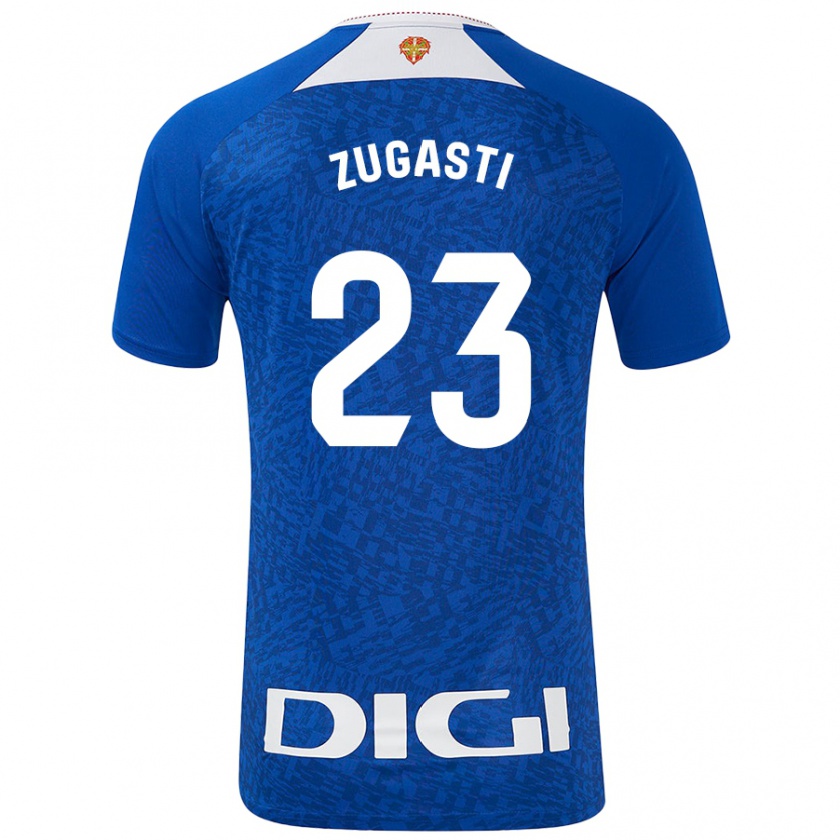 Kandiny Hombre Camiseta Patricia Zugasti #23 Azul Real 2ª Equipación 2024/25 La Camisa México