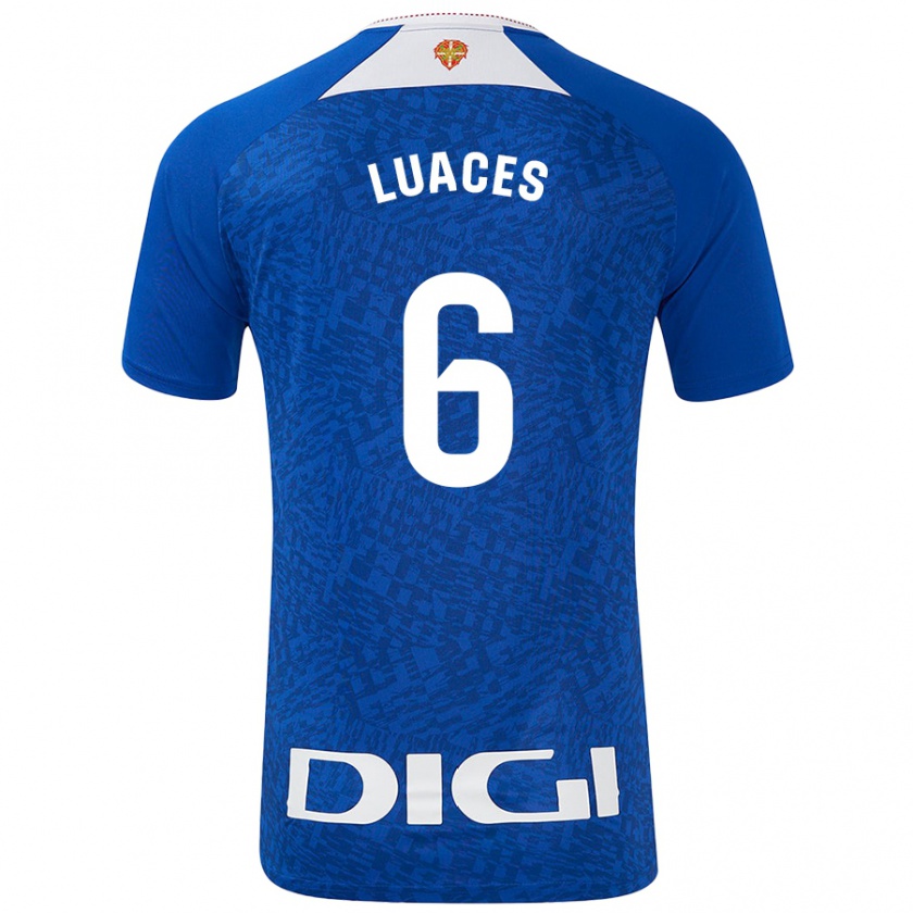 Kandiny Uomo Maglia Iraitz Luaces #6 Blu Royal Kit Gara Away 2024/25 Maglietta