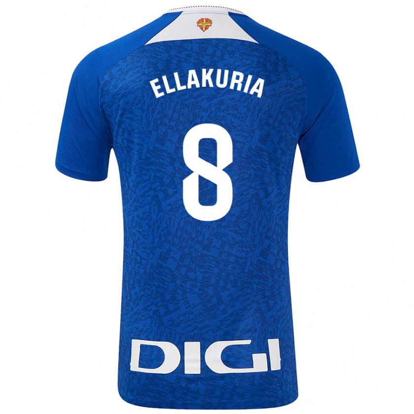 Kandiny Hombre Camiseta Eneko Ellakuria #8 Azul Real 2ª Equipación 2024/25 La Camisa México