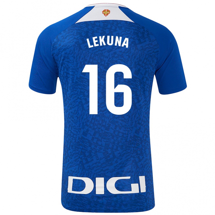 Kandiny Hombre Camiseta Adrián Lekuna #16 Azul Real 2ª Equipación 2024/25 La Camisa México