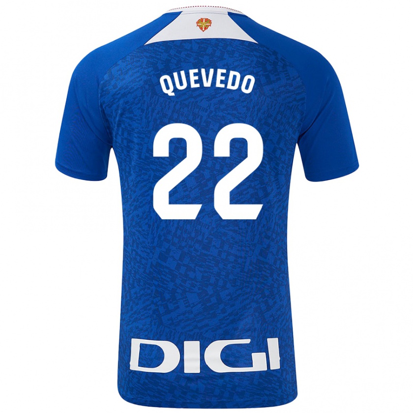 Kandiny Hombre Camiseta Ugaitz Quevedo #22 Azul Real 2ª Equipación 2024/25 La Camisa México