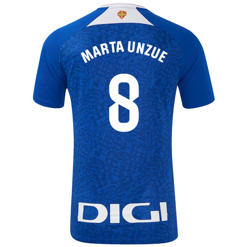 Kandiny Hombre Camiseta Marta Unzué Urdániz #8 Azul Real 2ª Equipación 2024/25 La Camisa México