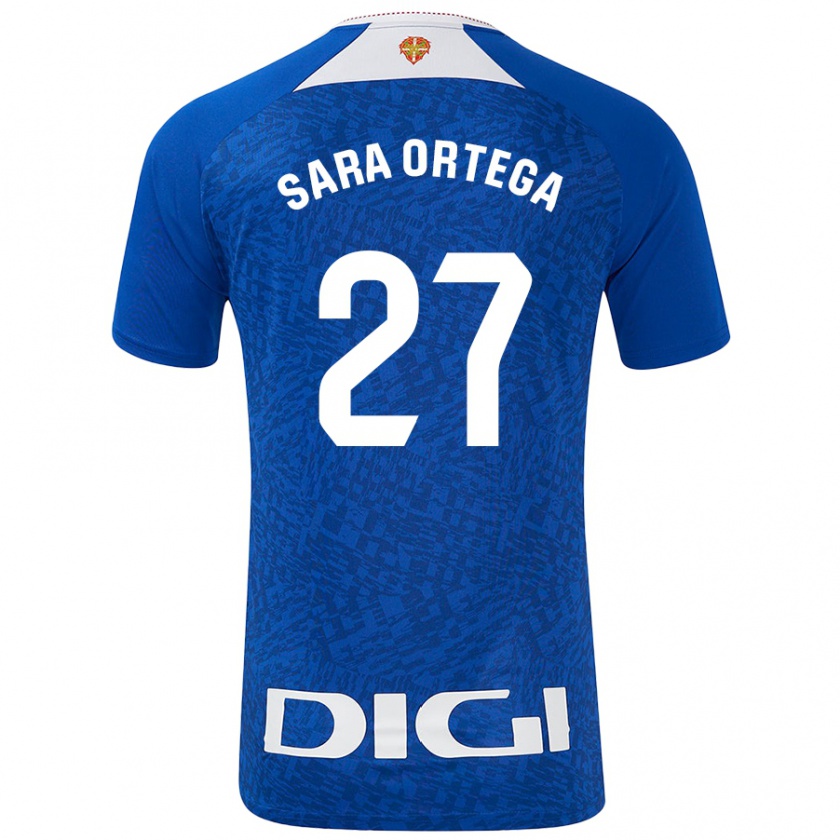 Kandiny Hombre Camiseta Sara Ortega Ruiz #27 Azul Real 2ª Equipación 2024/25 La Camisa México