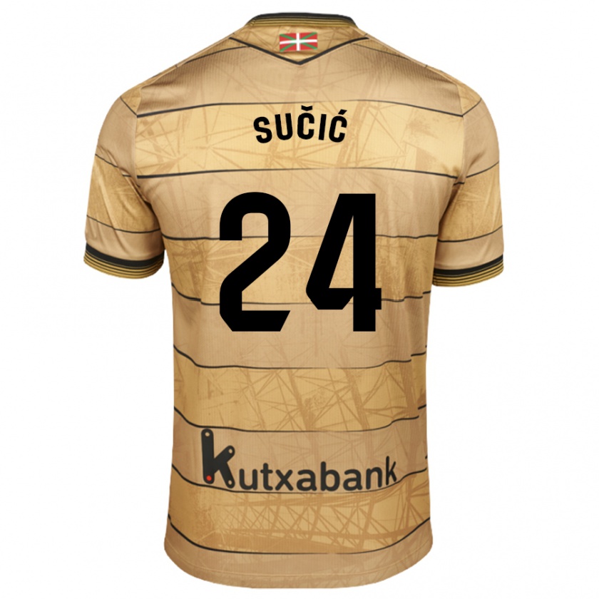 Kandiny Heren Luka Sucic #24 Bruin Uitshirt Uittenue 2024/25 T-Shirt België